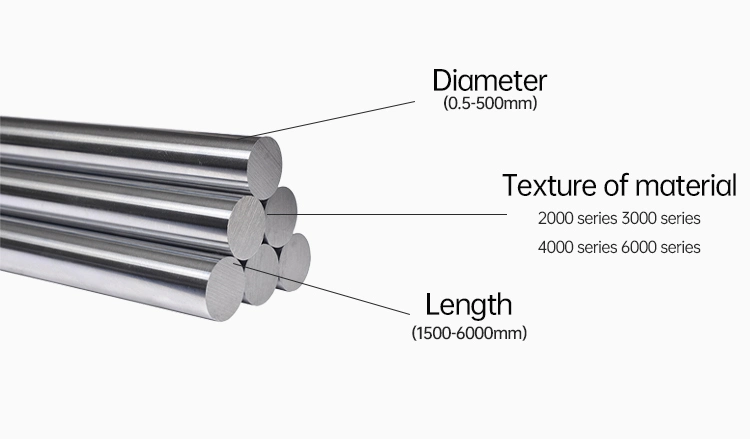 Premium Production 6000 Series 52mm 60mm 80mm 5356 5754 5056 Aluminium Round Bar 6063