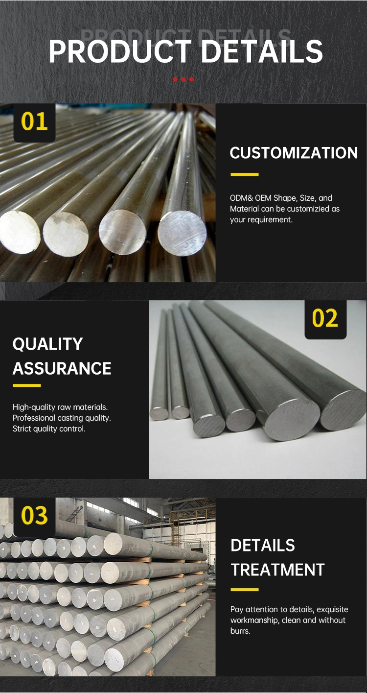 Premium Production 6000 Series 52mm 60mm 80mm 5356 5754 5056 Aluminium Round Bar 6063